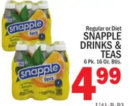 C Town SNAPPLE DRINKS & TEAS offer