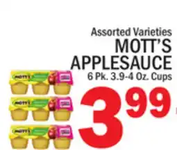 C Town MOTT'S APPLESAUCE offer
