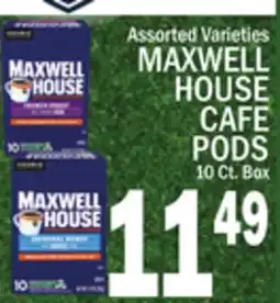 C Town MAXWELL HOUSE CAFE PODS offer