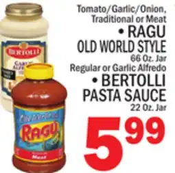 C Town RAGU OLD WORLD STYLE, BERTOLLI PASTA SAUCE offer