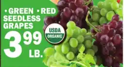 C Town GREEN, RED SEEDLESS GRAPES offer