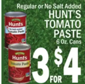 C Town HUNT'S TOMATO PASTE offer