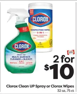 Weis Markets Clorox Clean UP Spray or Clorox Wipes offer