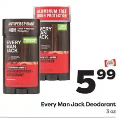 Weis Markets Every Man Jack Deodorant offer