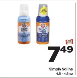 Weis Markets Simply Saline offer