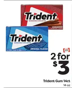 Weis Markets Trident Gum 14ct offer
