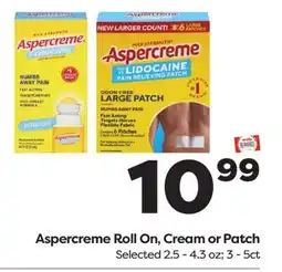 Weis Markets Aspercreme Roll On, Cream or Patch offer