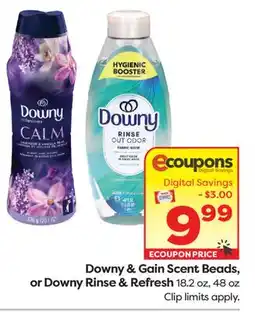 Weis Markets Downy & Gain Scent Beads, or Downy Rinse & Refresh offer