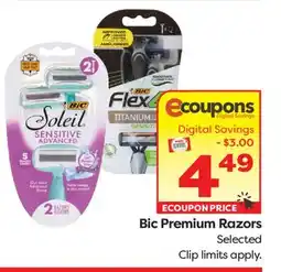 Weis Markets Bic Premium Razors offer