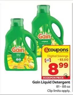 Weis Markets Gain Liquid Detergent offer
