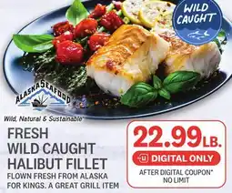 Kings Food Markets FRESH WILD CAUGHT HALIBUT FILLET offer