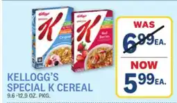 Kings Food Markets KELLOGG'S SPECIAL K CEREAL offer