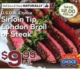 DeCicco & Sons Sirloin Tip London Broil or Steak offer