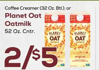 DeCicco & Sons Planet Oat Oatmilk (52 Oz. Cntr) offer