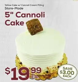 DeCicco & Sons 5 Cannoli Cake offer
