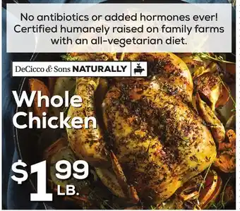 DeCicco & Sons Whole Chicken offer