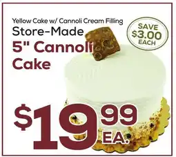 DeCicco & Sons 5 Cannoli Cake offer