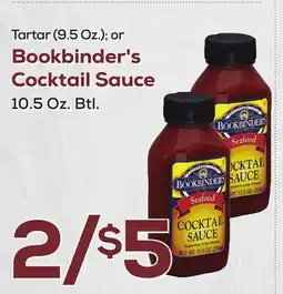 DeCicco & Sons Tartar (9.5 Oz.) or Bookbinder's Cocktail Sauce (10.5 Oz. Btl.) offer