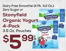 DeCicco & Sons Dairy Free Smoothie (4 Pk. 3.2 Oz.) Zero Sugar or Stonyfield Organic Yogurt 4-Pack offer