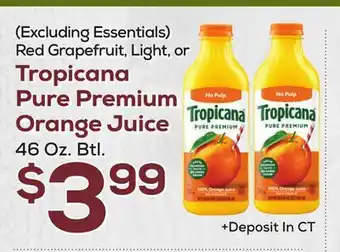 DeCicco & Sons Tropicana Pure Premium Orange Juice offer