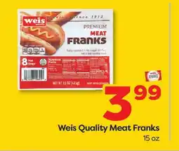 Weis Markets Weis Quality Meat Franks offer