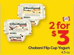Weis Markets Chobani Flip Cup Yogurt offer