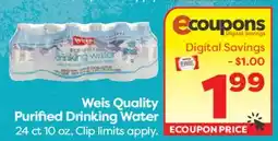 Weis Markets Weis Quality Purified Drinking Water offer