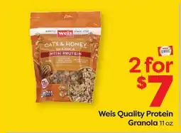 Weis Markets Weis Quality Protein Granola offer