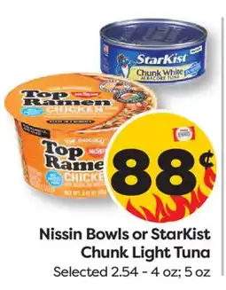 Weis Markets Nissin Bowls or StarKist Chunk Light Tuna offer