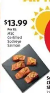 Aldi Msc certified sockeye salmon offer