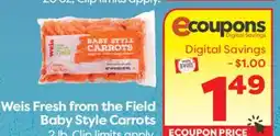Weis Markets Weis Fresh from the Field Baby Style Carrots offer