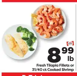 Weis Markets Fresh Tilapia Fillets or 31/40 ct Cooked Shrimp offer