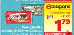 Weis Markets Weis Quality Sandwich Crème Cookies offer