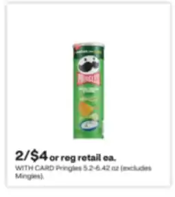 CVS Pringles 5.2-6.42 oz (excludes Mingles) offer