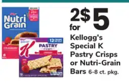 ACME Kellogg's Special K Pastry Crisps or Nutri-Grain Bars offer