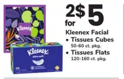 ACME Kleenex Facial Tissues Cubes, 50-60 ct. pkg., Tissues Flats 120-160 ct. pkg offer