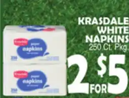Bravo Supermarkets KRASDALE WHITE NAPKINS offer