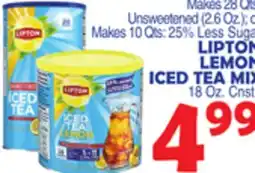 Bravo Supermarkets LIPTON LEMON ICED TEA MIX offer