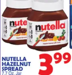 Bravo Supermarkets NUTELLA HAZELNUT SPREAD offer