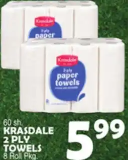 Bravo Supermarkets KRASDALE 2 PLY TOWELS offer
