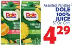 Bravo Supermarkets DOLE 100% JUICE offer