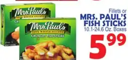 Bravo Supermarkets MRS. PAUL'S FISH STICKS offer