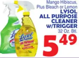 Bravo Supermarkets LYSOL ALL PURPOSE CLEANER W/TRIGGER offer