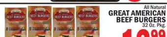 Bravo Supermarkets GREAT AMERICAN BEEF BURGERS offer