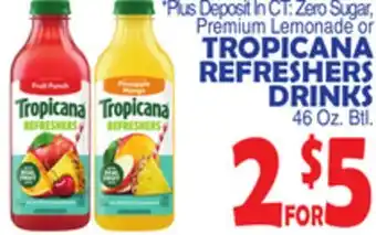 Bravo Supermarkets TROPICANA REFRESHERS DRINKS offer