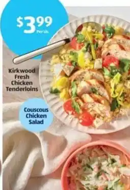 Aldi Kirkwood fresh chicken tenderloins offer