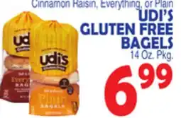 Bravo Supermarkets UDI'S GLUTEN FREE BAGELS offer