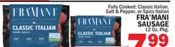 Bravo Supermarkets FRA'MANI SAUSAGE offer