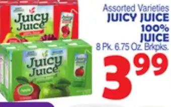Bravo Supermarkets JUICY JUICE 100% JUICE offer