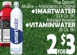 Bravo Supermarkets SMARTWATER, VITAMINWATER offer